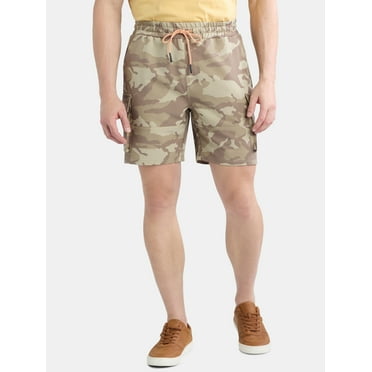 Fly By Night Men’s and Big Men’s Command Camo Shorts, 7" Inseam, Sizes S-3XL