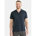 thumbnail image 1 of Fly By Night Men’s and Big Men’s Embroidered Cotton Eyelet Button Up Shirt with Short Sleeves, Sizes S-3XL, 1 of 5