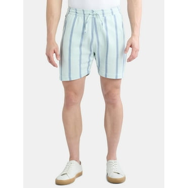 Fly By Night Men’s and Big Men’s Passport Striped Shorts, 6" Inseam, Sizes S-3XL
