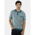 thumbnail image 1 of Fly By Night Men's and Big Men's Trento Sweater Knit Striped Polo Shirt, Sizes S-3XL, 1 of 5