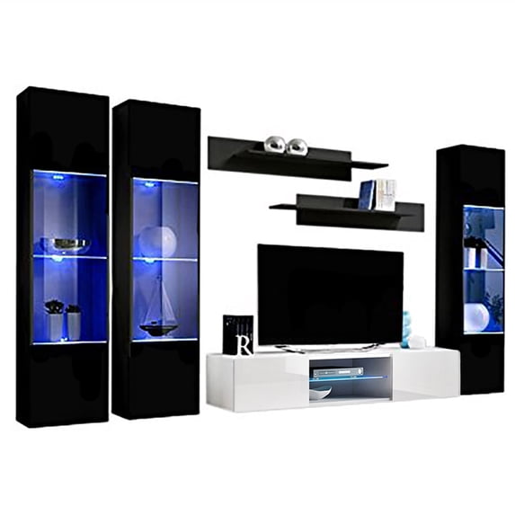 Fly C 33TV Wall Mounted Floating Modern Entertainment Center