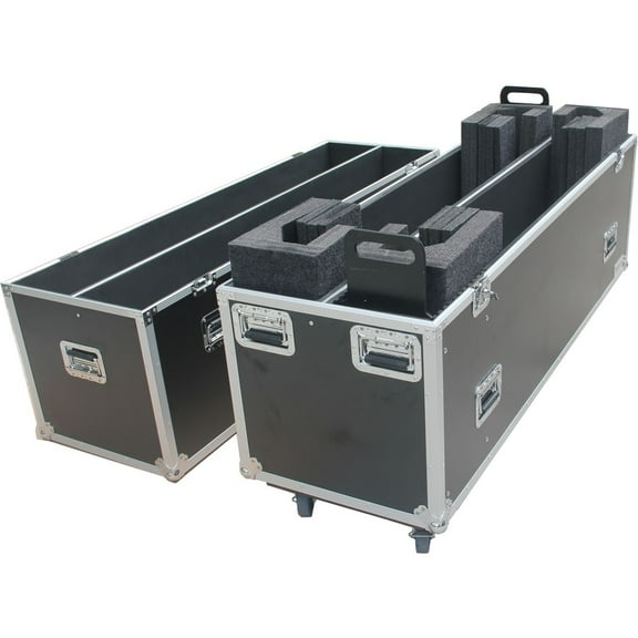 Fly Drive Case For Two 63-inch LED or Plasma Displays with Caster Board