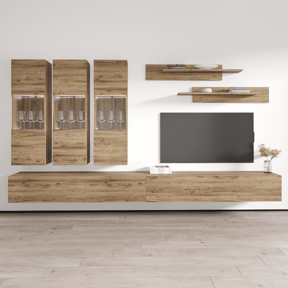 Fly E2 30TV Wall Mounted Floating Modern Entertainment Center