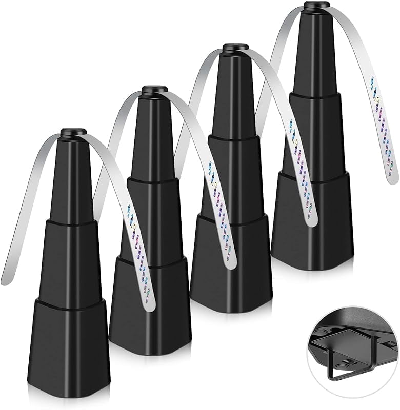 Fly Fans for Tables, Fly Fan Outdoor Indoor Keep Flies Away, Table Top Spinner with Holographic Blades, Flies Deterrent for Picnic, Restaurant, Party, Home, BBQ (4 Pack)