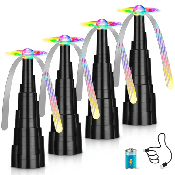Fly Fans For Tables,Table Fans To Keep Flies Away,Outdoor Indoor Use,Fly Spinner Mosquito Repellent Fans with Holographic Blades ,Fly Fan Fly Deterrent for Picnic, Restaurant, Party, BBQ,Home, 3-Pack