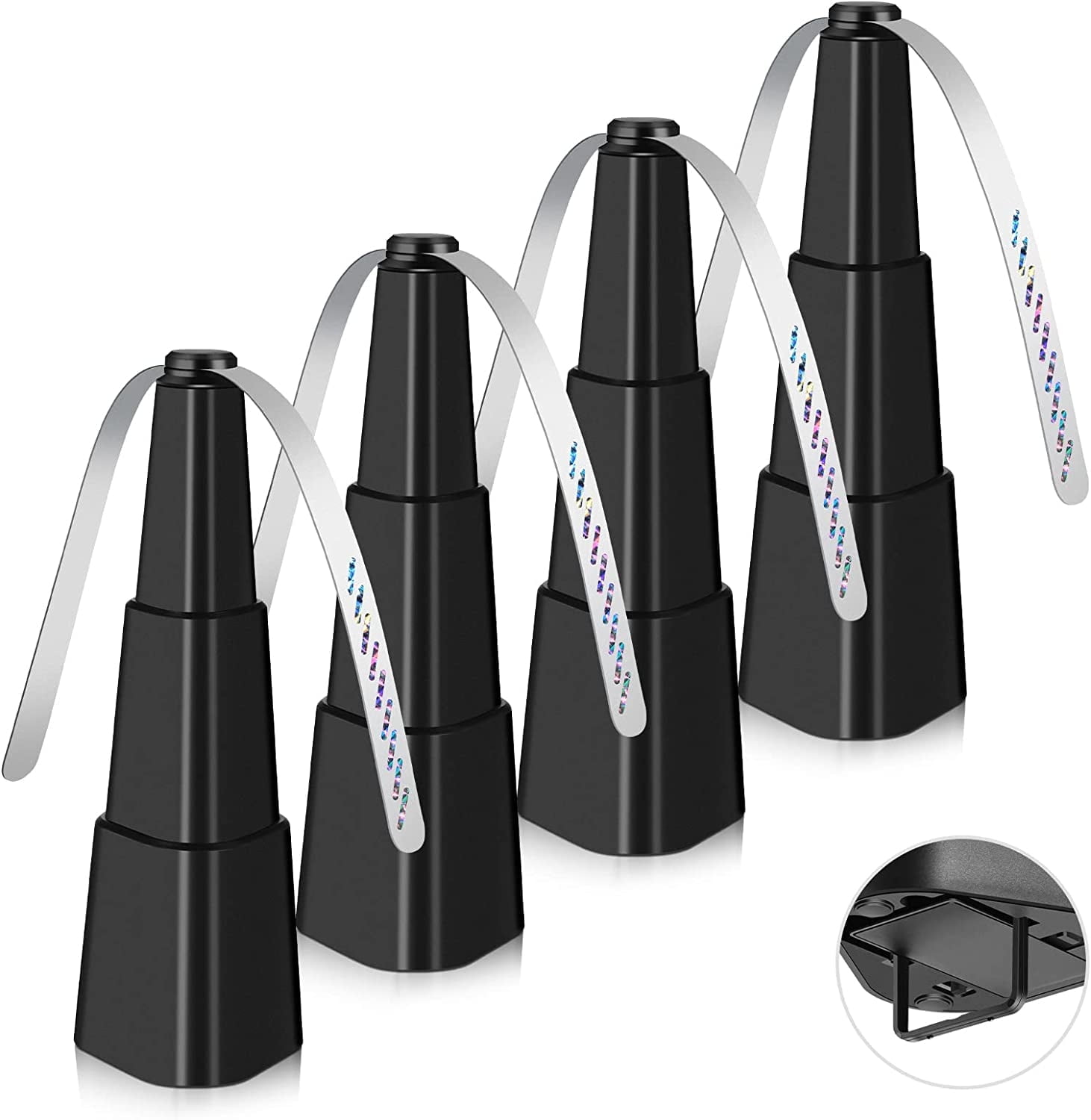 Fly Fans for Tables 4 Pack Hologram Fan Food Fans to Keep Flies Away Table Fans to Keep Flies Away Indoor Outdoor BBQ Picnic Party