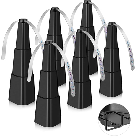 Fly Fans for Tables, Repellent Fan Indoor/Outdoor, Food to Keep Flies Away Party, BBQ, Home, Picnics, Travel, Portable and Easy Use 6 Pack (Black)