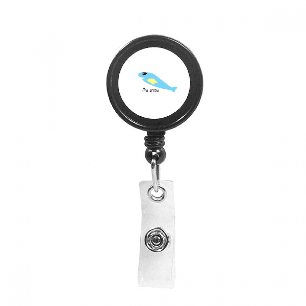 Fly Fish Rockets Art Deco  Fashion Retractable Keychain Badge Holder ID Badge