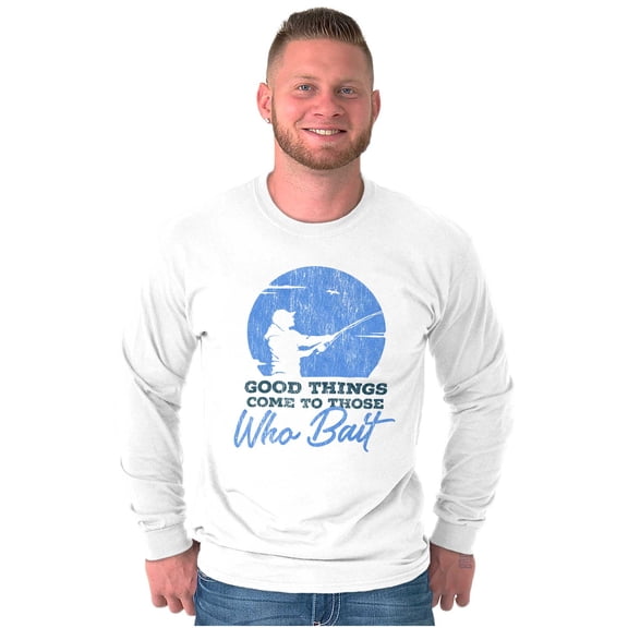 Fly Fishermen's Bait Humor Cool Funny Long Sleeve TShirt Men Women Brisco Brands S