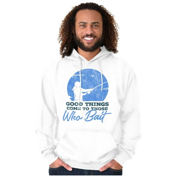 Fly Fishermen's Bait Humor Cool Funny Unisex Plus Fleece Graphic Hoodie Brisco Brands 2X