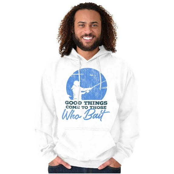 Fly Fishermen's Bait Humor Cool Funny Unisex Plus Fleece Graphic Hoodie Brisco Brands 2X