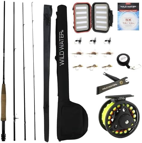 Fly Rods Nine Foot Fly Fishing 9 Foot, 4-Piece, 3/4 Weight Fly Rod Complete Fly Fishing ...