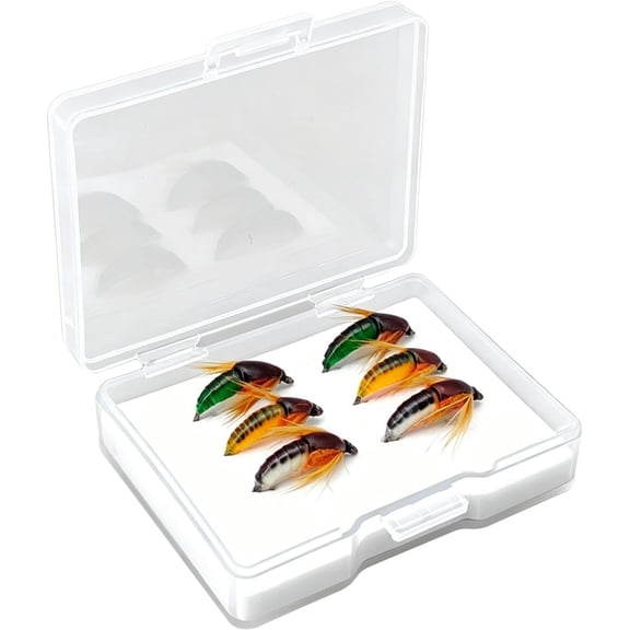 Fly Fishing Bait Size 10, 6 Pieces Trout Lure Set, Artificial Fly Lures for River Lake Outdoor(Q)