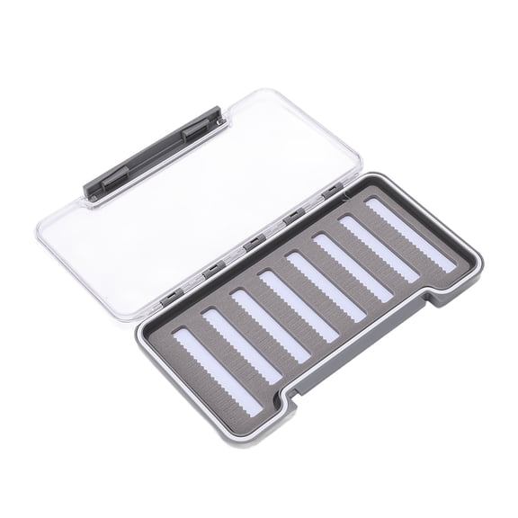 Fly Fishing Box, Waterproof Lightweight Transparent ABS Shell Fishing Tackle Hooks Box[Elongated Hole]