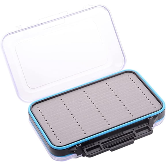 Fly Fishing Boxes Double Sides Foams Insert Waterproof Flies Fishing box Streamer Nymph Fly Storage(Double sides clear-H18MD)