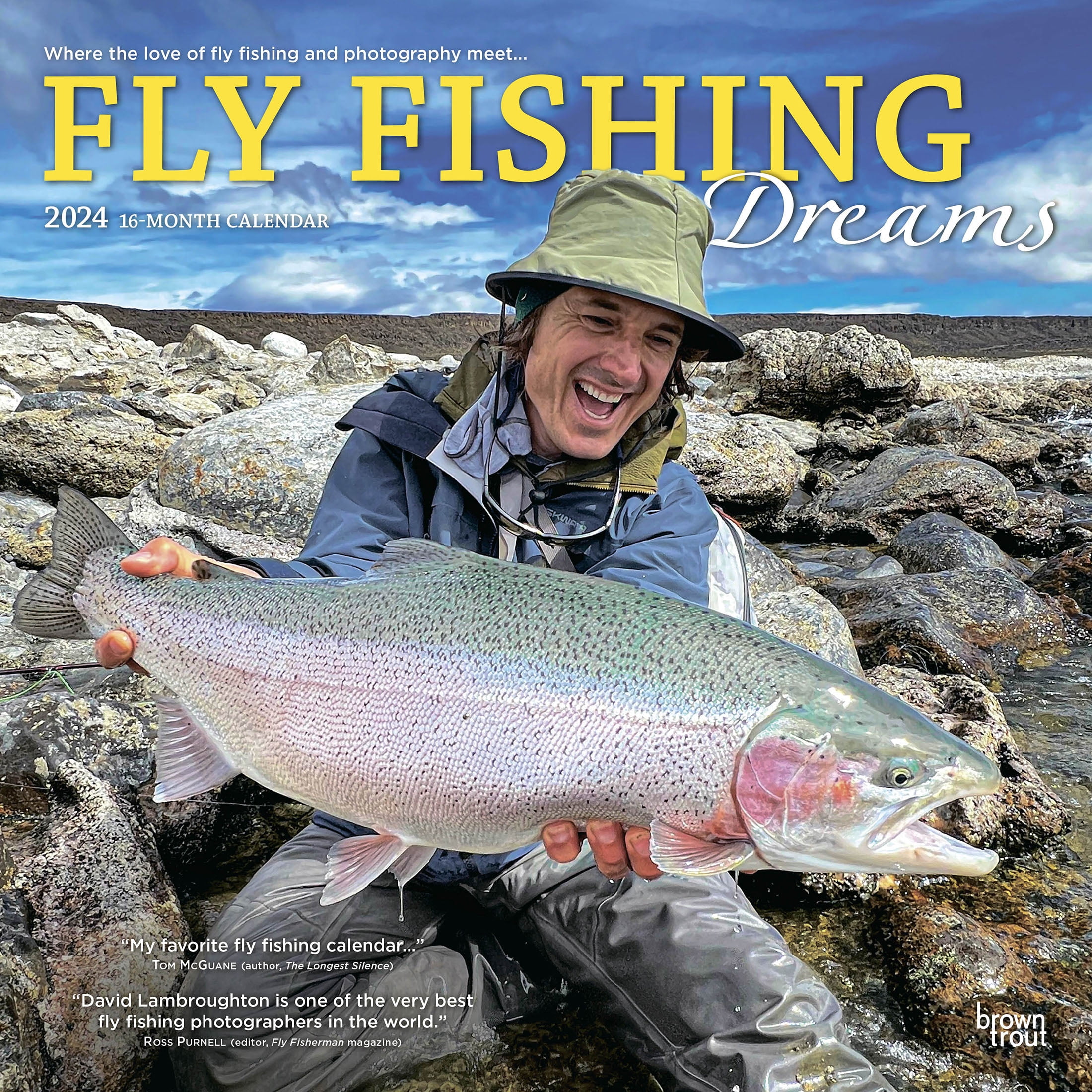 Fly Fishing Dreams | 2024 12x24 (Hanging) Wall Calendar | BrownTrout