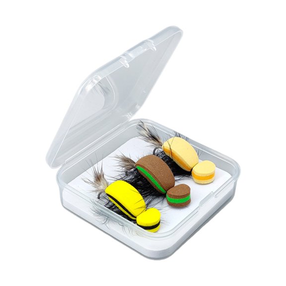Fly Fishing Dry Pattern with Floating Body, Hook and Feather Tail Profile for River, Pond, and Calm Water Casting Carry