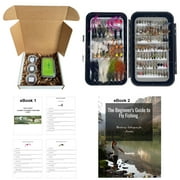 Fly Fishing Flies Assortment | 120 Flies + Fly Box + 2 eBooks | Trout Flies and Bass Flies