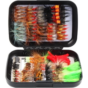 Fly Fishing Flies Assortment Kit 125 Pieces Dry Nymphs Wooly Bugger Tenkara Patterns for Trout Bass