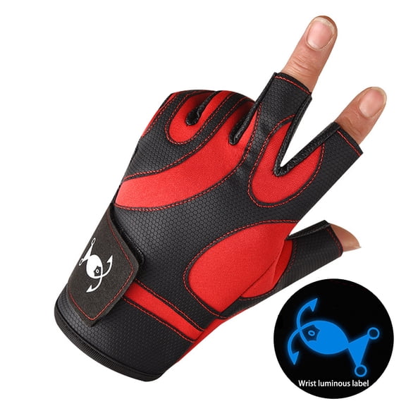 Fly Fishing Gear Accessories 3 Cut Fingers Breathable Ice Fishing Gloves Wear Resistance Kayak Gloves Fishing Gloves