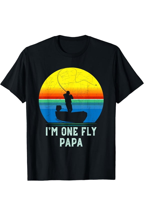 Fly Fishing Gift for Dad-Papa-Father- Mens Fly Fishing T-Shirt