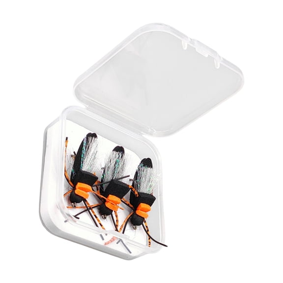 Fly Fishing Gogga Fishing Flies Hook Dry Wet Flies Gogga Streamers Tackle Sharpened Hook Trouts Fish Foam Head Fly Lures