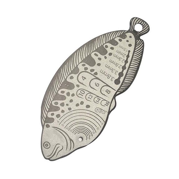 Fly Fishing Hook Size Gauge Aluminum Alloy Feather Measuring Ruler for Fly Tying Lure Bait Tool Lightweight Portable 4.1 Pack 1.7 in
