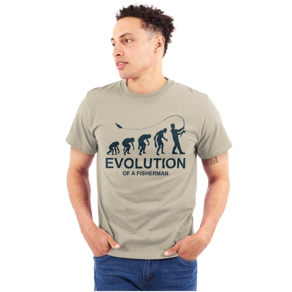 Fly Fishing Joke Cool Funny Fishermen Men's Big & Tall Crewneck Graphic Tee Brisco Brands 2X