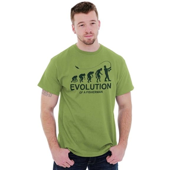 Fly Fishing Joke Cool Funny Fishermen Men's Big & Tall Crewneck Graphic Tee Brisco Brands 3X