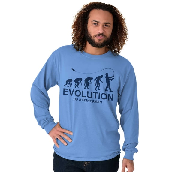 Fly Fishing Joke Cool Funny Fishermen Men's Long Sleeve Tee T Shirt Brisco Brands L