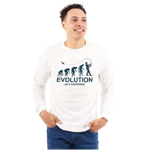 Fly Fishing Joke Cool Funny Fishermen Men's Long Sleeve Tee T Shirt Brisco Brands S