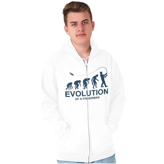 Fly Fishing Joke Cool Funny Fishermen Zip Hoodie Sweatshirt Men Brisco Brands L