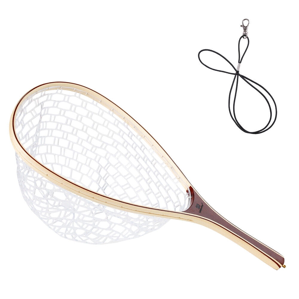 Ghost Net Wooden with Rubber Net - Fly Fishing 