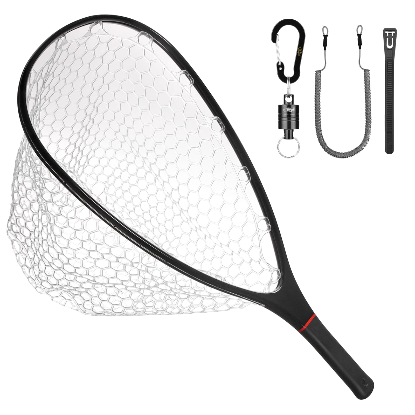 Fly Fishing Landing Net Soft Rubber Mesh Trout Catch And Release