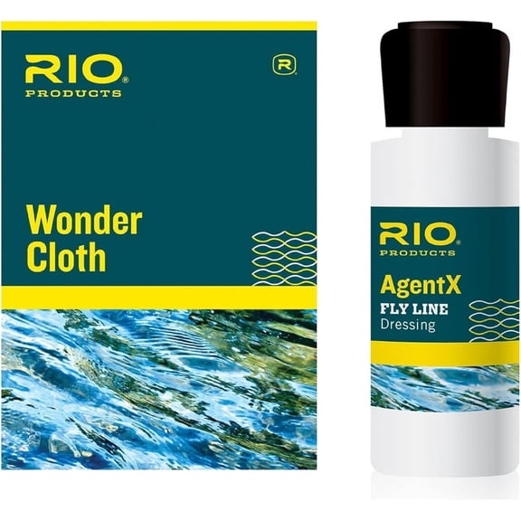 Fly Fishing Line Cleaning Kit, Includes Wonder Cloth and Fly Line Dressing, Clear