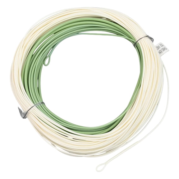 Fly Fishing Line Saltwater Main Line WF6F-WF10F 100ft Nylon Floating Leader for Sea Outbound Casting Green or Cream(WF9F)