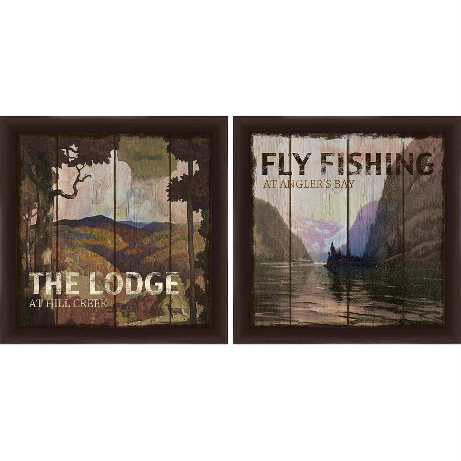 Fly Fishing Lodge 14 x 14 Wall Art 
