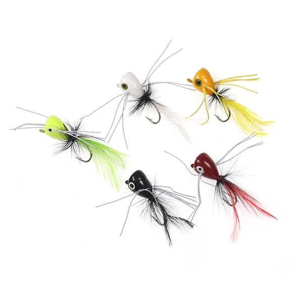 Fly Fishing Lures with Hook Fly Popping Lures for Trout Salmon Artificial Baits Popping Lure Topwater Fishing Lure