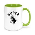 thumbnail image 1 of Fly Fishing Mug, Super Fly, Fishing Mug, Coffee Mugs, Mug For Fisherman, Gift For Dad, Grandpa Gift, 15oz, Mug For Grandpa, Fisherman Mug, GREEN, 1 of 1