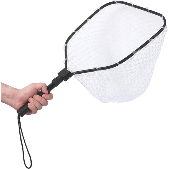 Fly Fishing Net, Soft Mesh Trout with Handle, Catch and Release Landing for Freshwater, Saltwater, for Anglers & Fly Fishing Enthusiasts