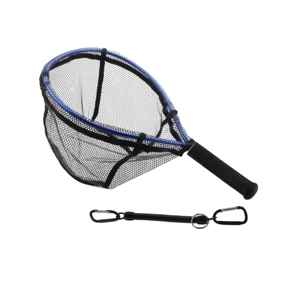 Fly Fishing Net Trout Kayak Freshwater Landing Rubber Mesh For Catch And Release