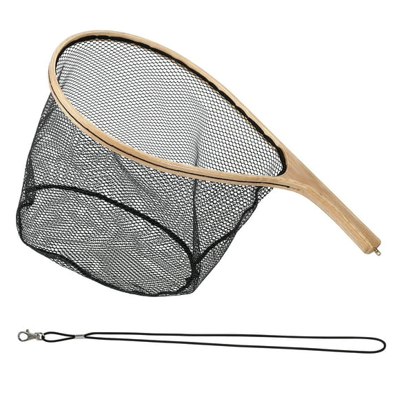 Fly Fishing Net with Release, Lightweight Trout Fishing Net with Wooden Handle Frame, for Trout Bass Catch and Release, Catch and Release