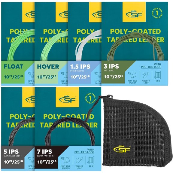 Fly Fishing Polyleader Monofilament Core Line Set 10FT Float Hover Intermediate Fast Sink 3IPS 5IPS 7IPS