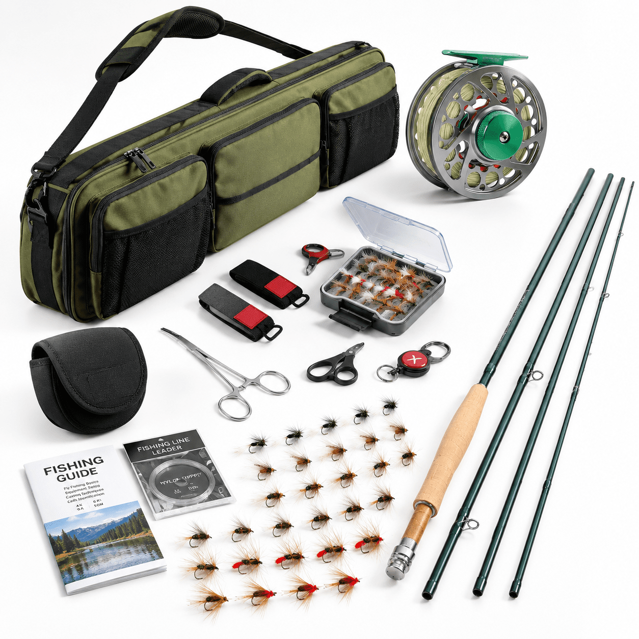 Fly Fishging Rods Fly Fishing Rod & Reel Combo 9ft 6wt 4sec A1 with Carry Bag and Full ...