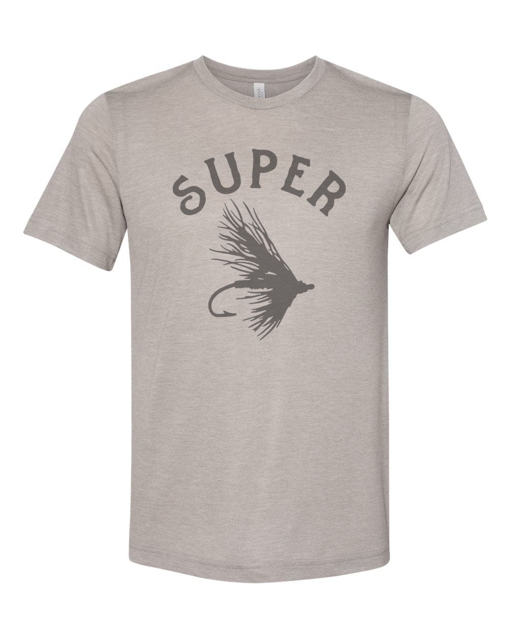 Fly Fishing Shirt, Super Fly, Fly Fishing Apparel, Sublimation T, Unisex Tee,  Fishing Tee, Fishing Shirt, Dad Gift, Trout Fishing Shirt, Heather Stone,  Large 