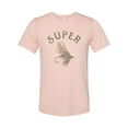 thumbnail image 1 of "Fly Fishing Shirt, Super Fly Camo, Hunting And Fishing, Father's Day Gift, Fly Fishing Tee, Gift For Him, Camo Tee, Fishing Apparel, Grandpa, Peach, SMALL", 1 of 1