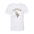 thumbnail image 1 of "Fly Fishing Shirt, Super Fly Camo, Hunting And Fishing, Father's Day Gift, Fly Fishing Tee, Gift For Him, Camo Tee, Fishing Apparel, Grandpa, White, SMALL", 1 of 1