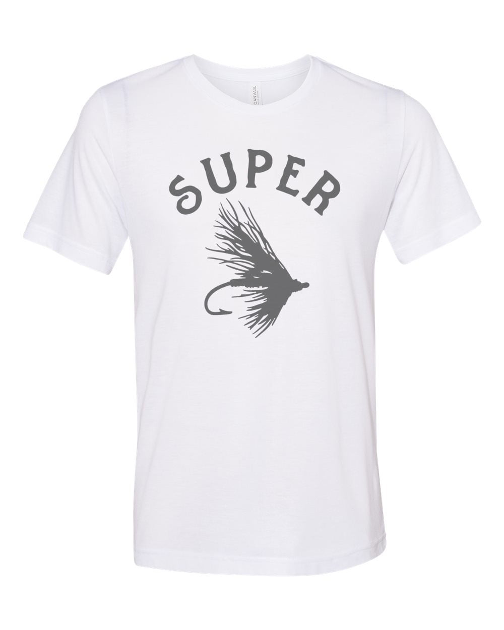 Fly Fishing Shirt, Super Fly, Fly Fishing Apparel, Sublimation T, Unisex  Tee, Fishing Tee, Fishing Shirt, Dad Gift, Trout Fishing Shirt, White, Large