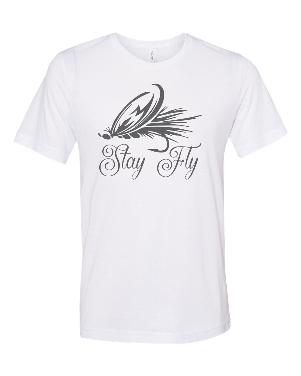 Fly Fishing Tee, Stay Fly, Fly Fishing Shirt, Sublimation T, Men's Fishing  Tshirt, Gift For Him, Dad T, Fishing Apparel, Trout Fishing, White, LARGE