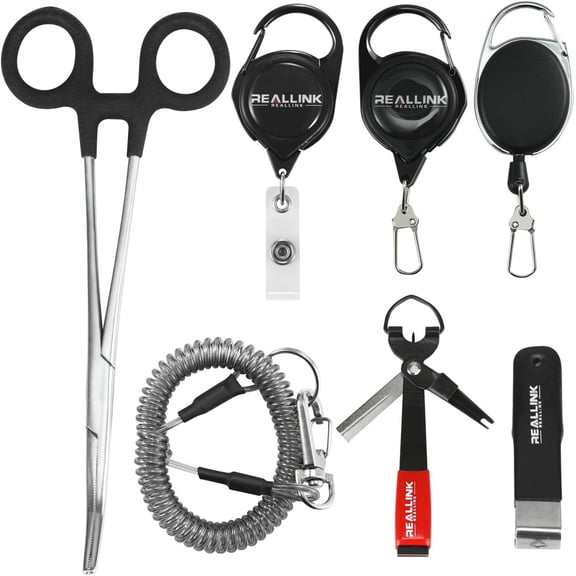 Fly Fishing Tools Kit and Accessories Combo Kits Fishing Quick Nail Knot Tying Tool Hook Remover Forceps and Pliers Stainless Steel Salmon and Trout Multiple Fishing Set Gear Tool Assortment